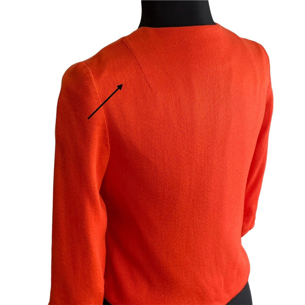 Hal Kassel Vintage Blazer Orange Rosette Size Small - Picture 5 of 12